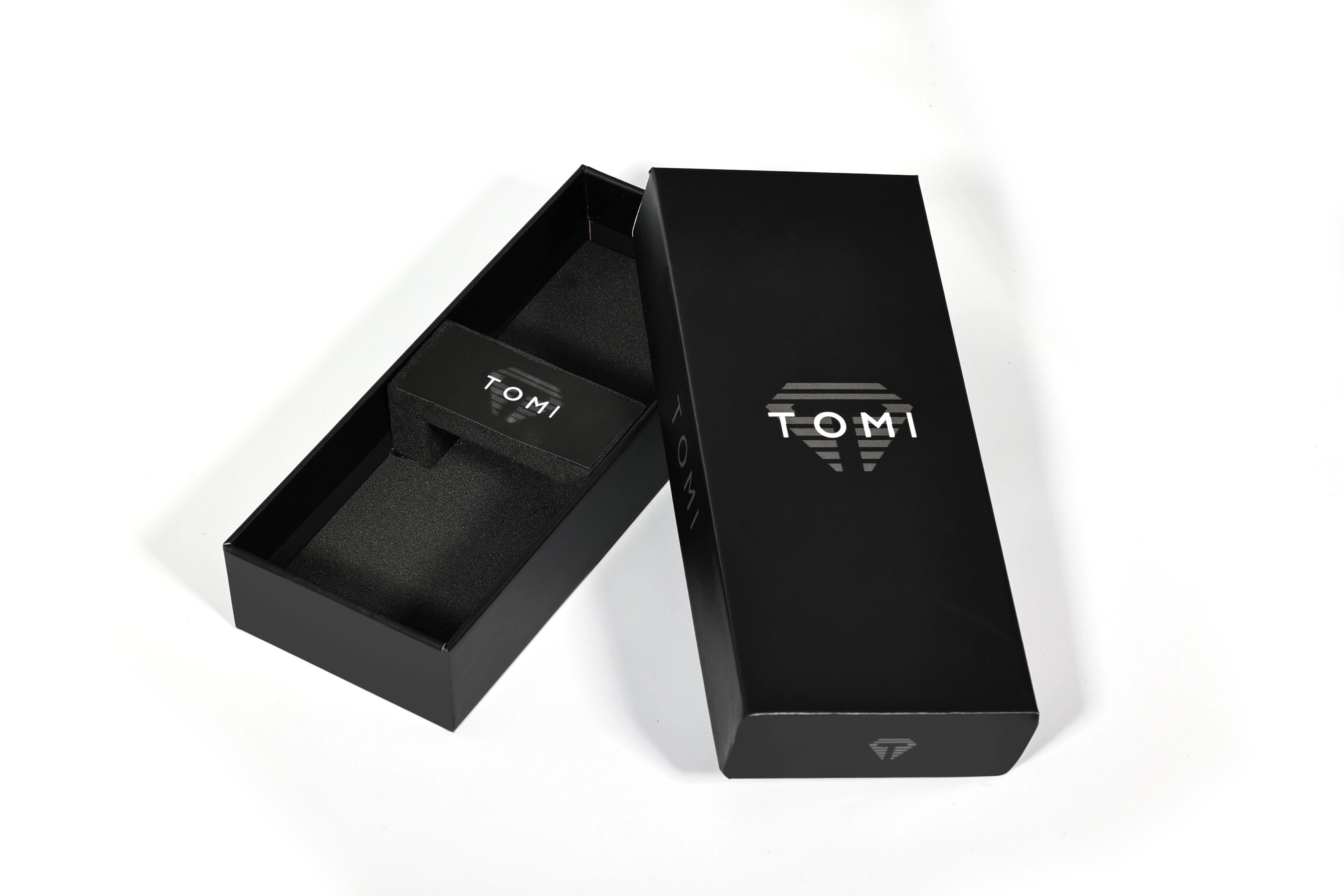TOMI T-080 Unisex Watch Half Transparent Leather Strap