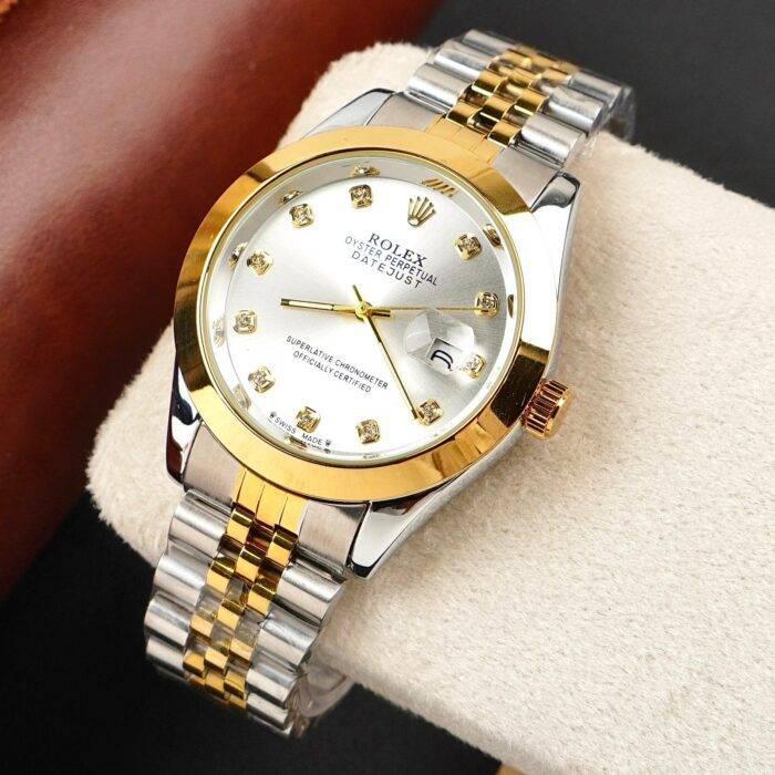 “Premium Two-Tone Luxury Men’s Watch – Classic Royal Edition”