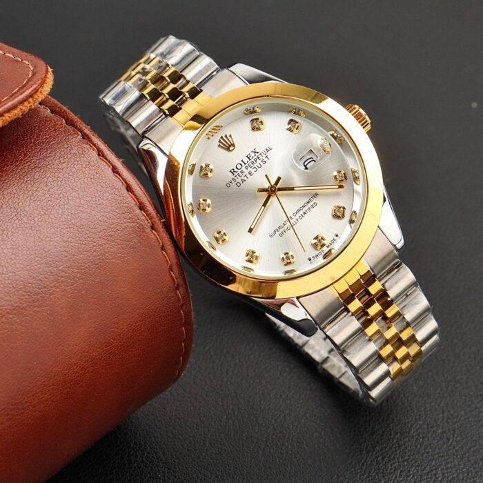 “Premium Two-Tone Luxury Men’s Watch – Classic Royal Edition”